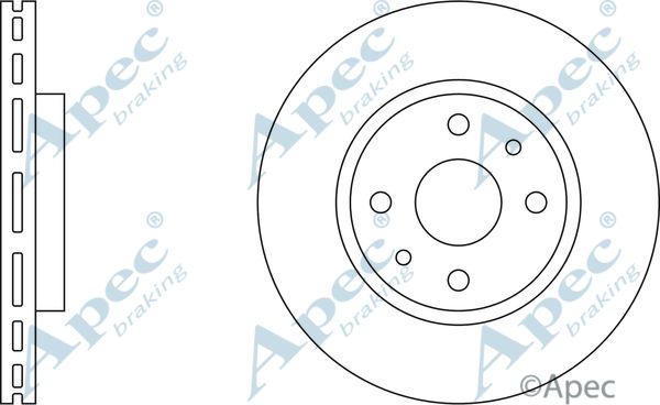 APEC BRAKING Тормозной диск DSK822